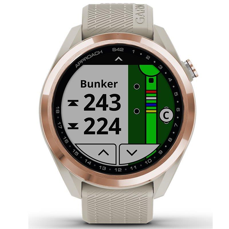 Garmin Approach S42 Golf Watch Sports GPS - Light Sand Rose Gold Newly Overhauled