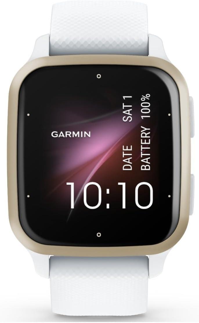 Garmin Venu Sq 2 GPS Smart Watch Activity Monitor AMOLED - White Cream Gold