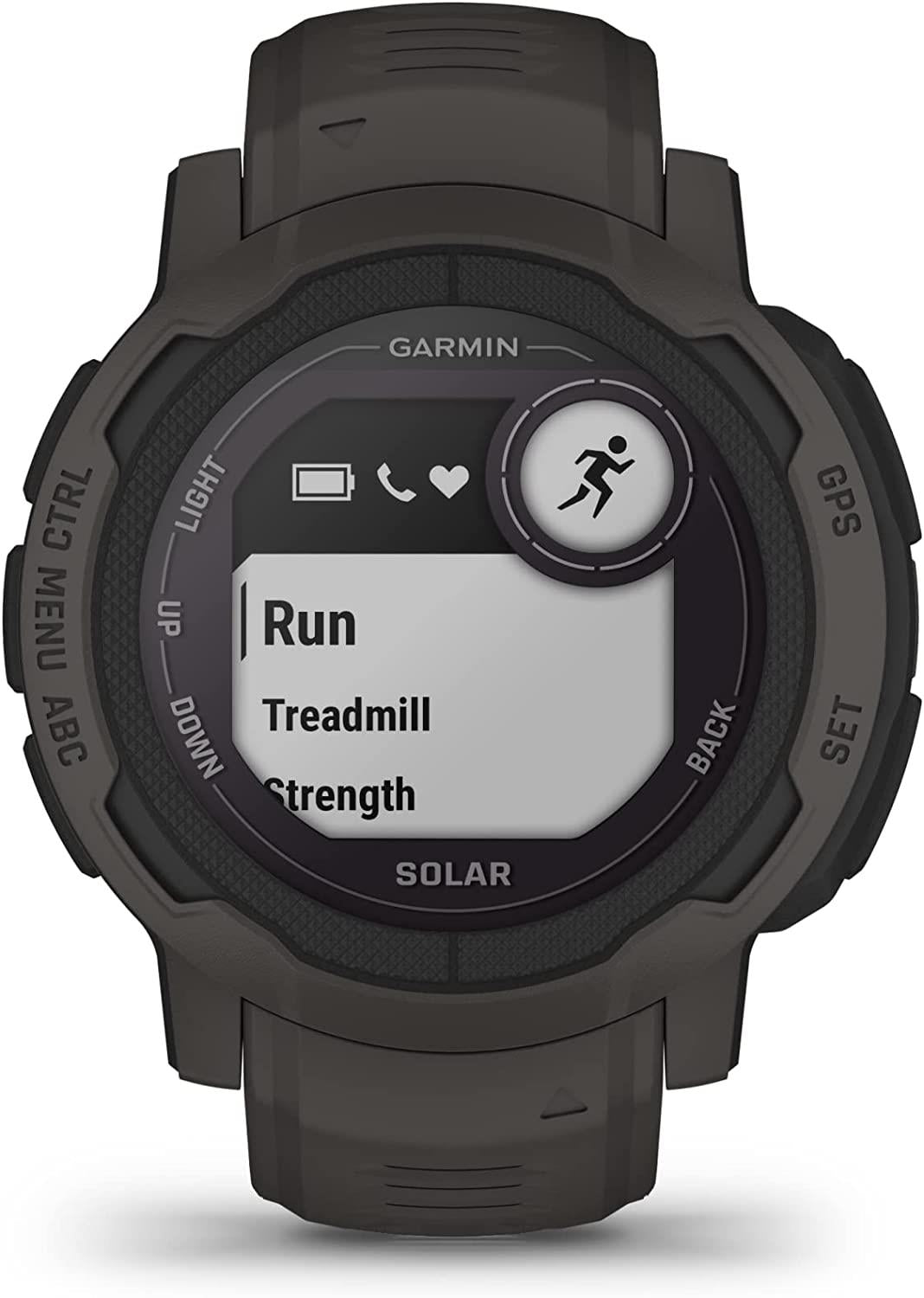 Garmin Instinct 2 Solar Rugged GPS Sports Watch Heart Rate Monitor - Graphite
