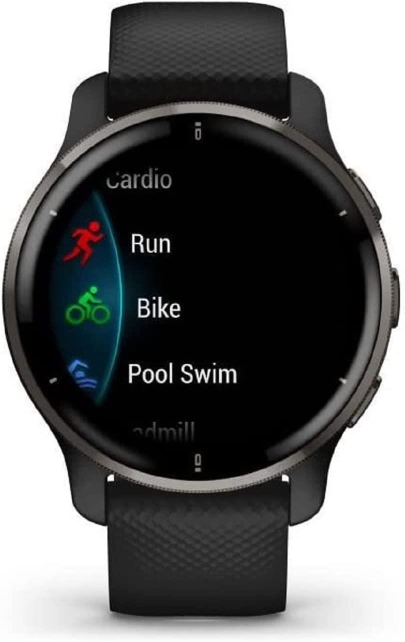 Garmin Venu 2 Plus AMOLED GPS Smart Watch Heart Rate Monitor - Black