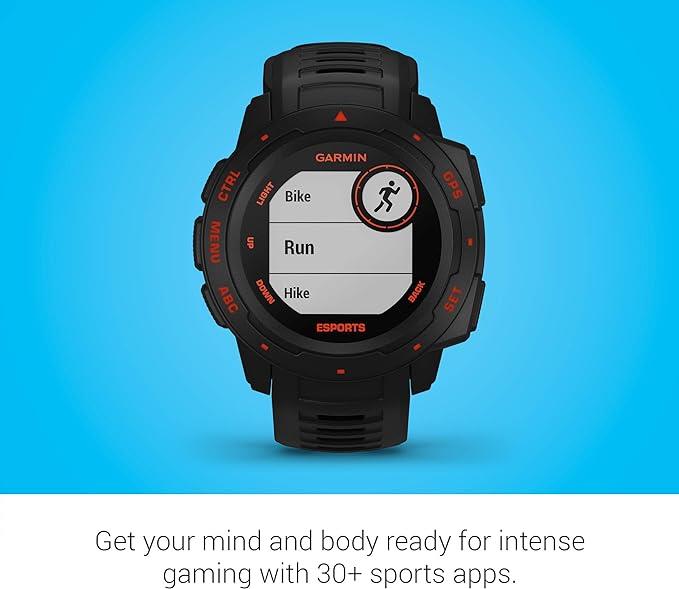 Garmin Instinct Esports Edition GPS Gaming Smartwatch with HRM Newly Overhauled