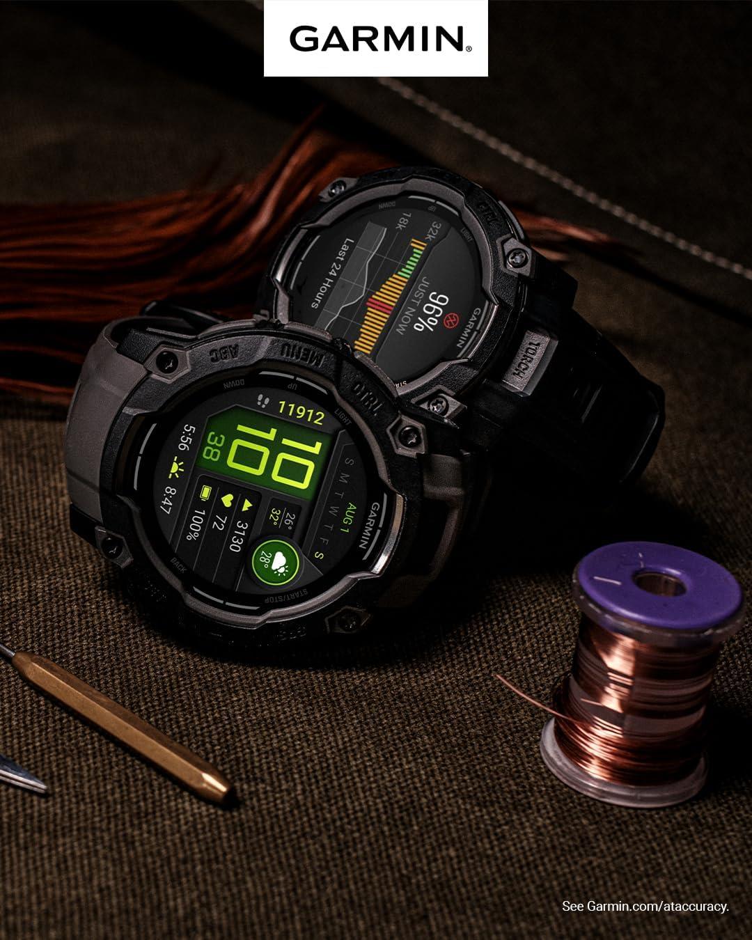 Garmin Instinct 3 Tactical Rugged GPS Sports Watch AMOLED Screen 50mm - Black