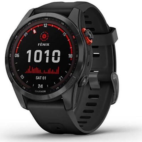 Garmin Fenix 7S Solar Multisport GPS Watch Slate Grey with Black Band Newly Overhauled