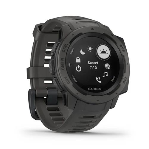 Garmin Instinct HRM Waterproof GPS Multisport Smart Watch - Graphite Newly Overhauled