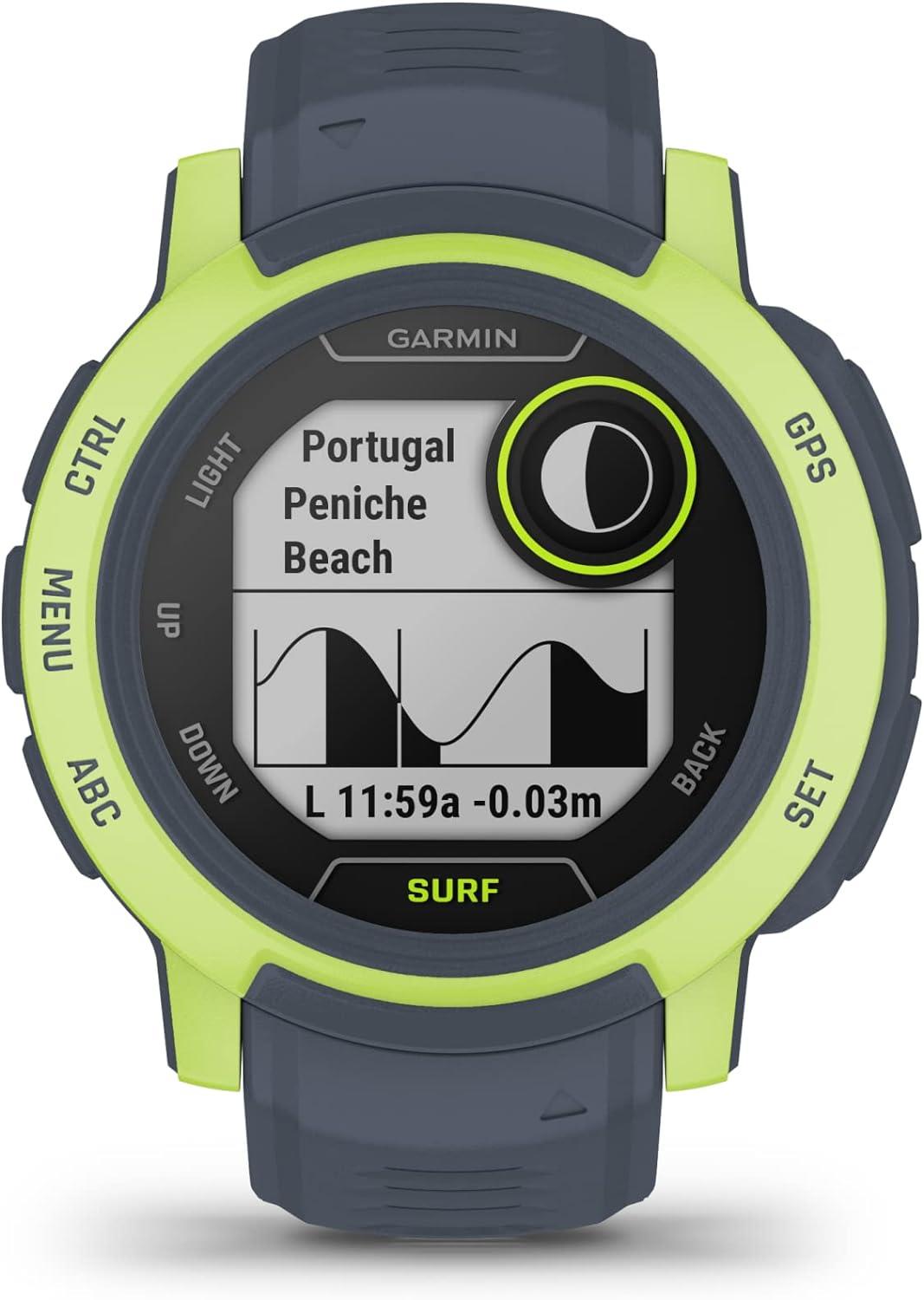 Garmin Instinct 2 Surf Edition GPS Smartwatch Heart Rate - Mavericks Newly Overhauled
