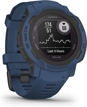 Garmin Instinct 2 Solar Edition Rugged GPS HRM Watch - Tidal Blue