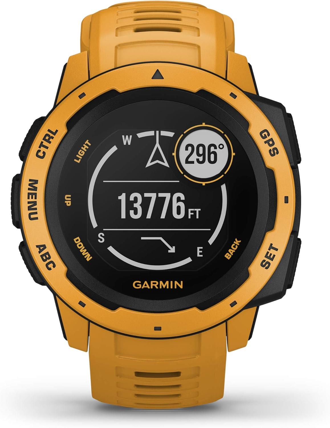 Garmin Instinct HRM GPS Smart Watch Sunburst Newly Overhauled