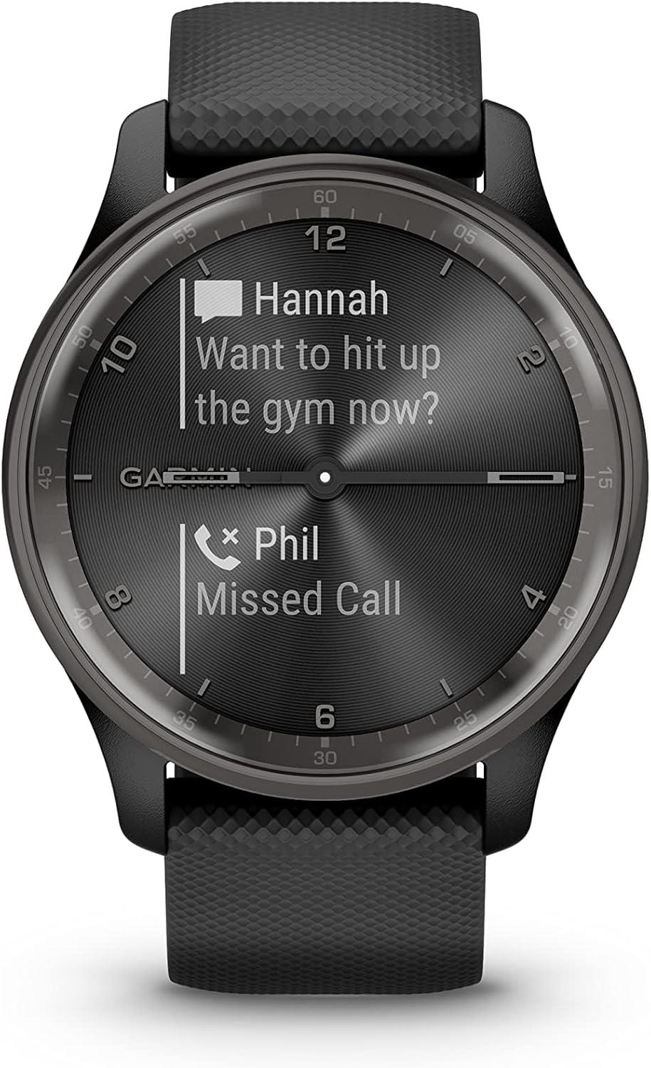 Garmin Vivomove Trend Stylish Activity Monitor Sports Watch - Black