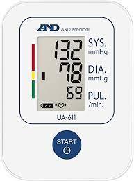 A&D Medical UA-611 Upper Arm Blood Pressure Monitor BPM with Cuff