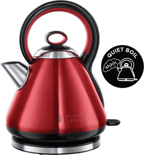Russell Hobbs Legacy Electric Kettle Quiet Boil 3000 W 1.7 Litre Red - 21885