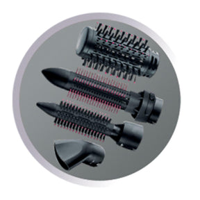 Remington Hot Air Brush Styler Hair Multi Attachment 1000w Ceramic Black - AS7051