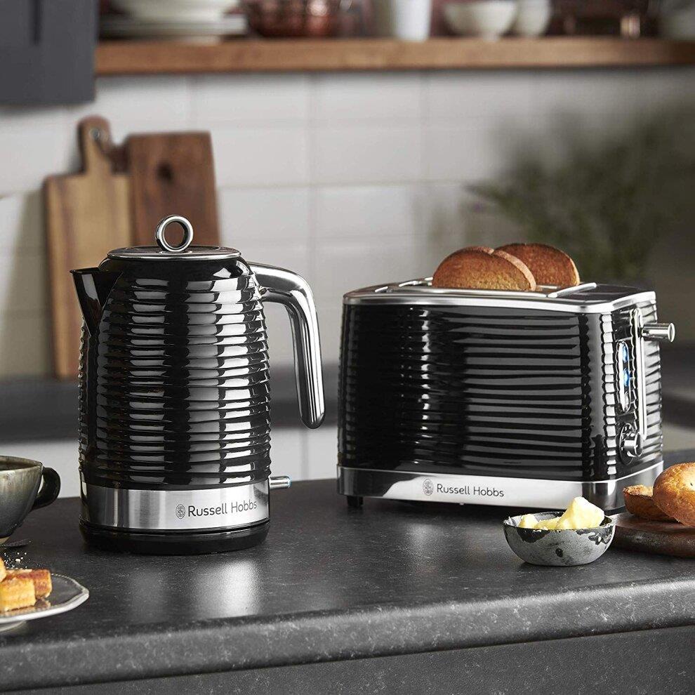 Russell Hobbs Inspire 2 Slice Toaster High Gloss Plastic Two Slice Toaster Black - 24371