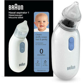 Braun Electric Nasal Aspirator Clear Stuffy Noses Quickly & Gently - BNA100EU