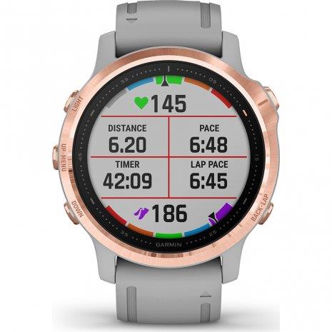 Garmin Fenix 6S Sapphire Rose Gold GPS Triathlon Sports Watch - Grey