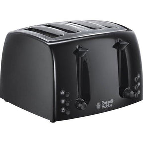 Russell Hobbs Textures 4 Slice Toaster Extra Wide 4 Slots Black - 21651
