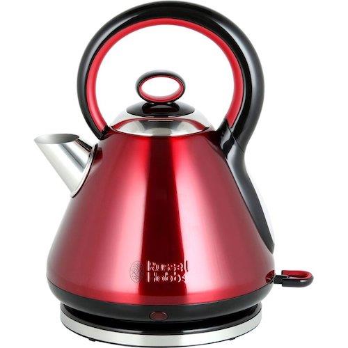 Russell Hobbs Legacy Electric Kettle Quiet Boil 3000 W 1.7 Litre Red - 21885