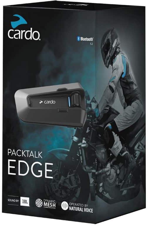 Cardo Scala Rider Packtalk Edge Solo Bike to Bike Bluetooth Intercom System