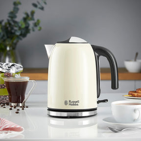 Russell Hobbs Electric Kettle Stainless Steel Jug 1.7 Litre Colours Plus Cream - 20415