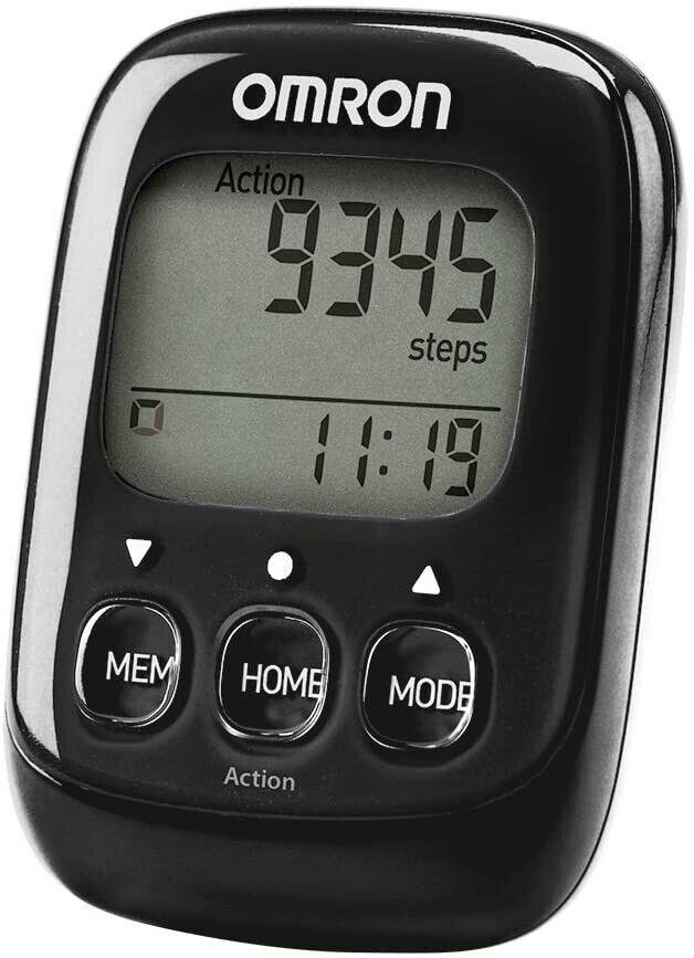 Omron Walking Style IV Highly Sensitive 3D Sensor Walking Pedometer HJ325-EBK