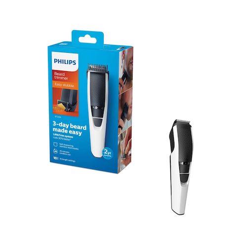 Philips Beard and Stubble Trimmer Series 3000 Mens Cordless Rechargeable BT3206