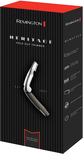 Remington Heritage Detail Beard Trimmer and Beard Comb Silver - MPT1000