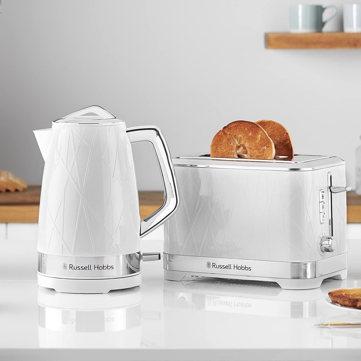 Russell Hobbs Structure 2 Slice Toaster Lift and Look Settings White - 28090
