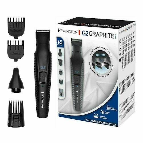 Remington G2 Graphite Electric Beard Shaver Body Groomer Nose Hair Trimmer Kit - PG2000