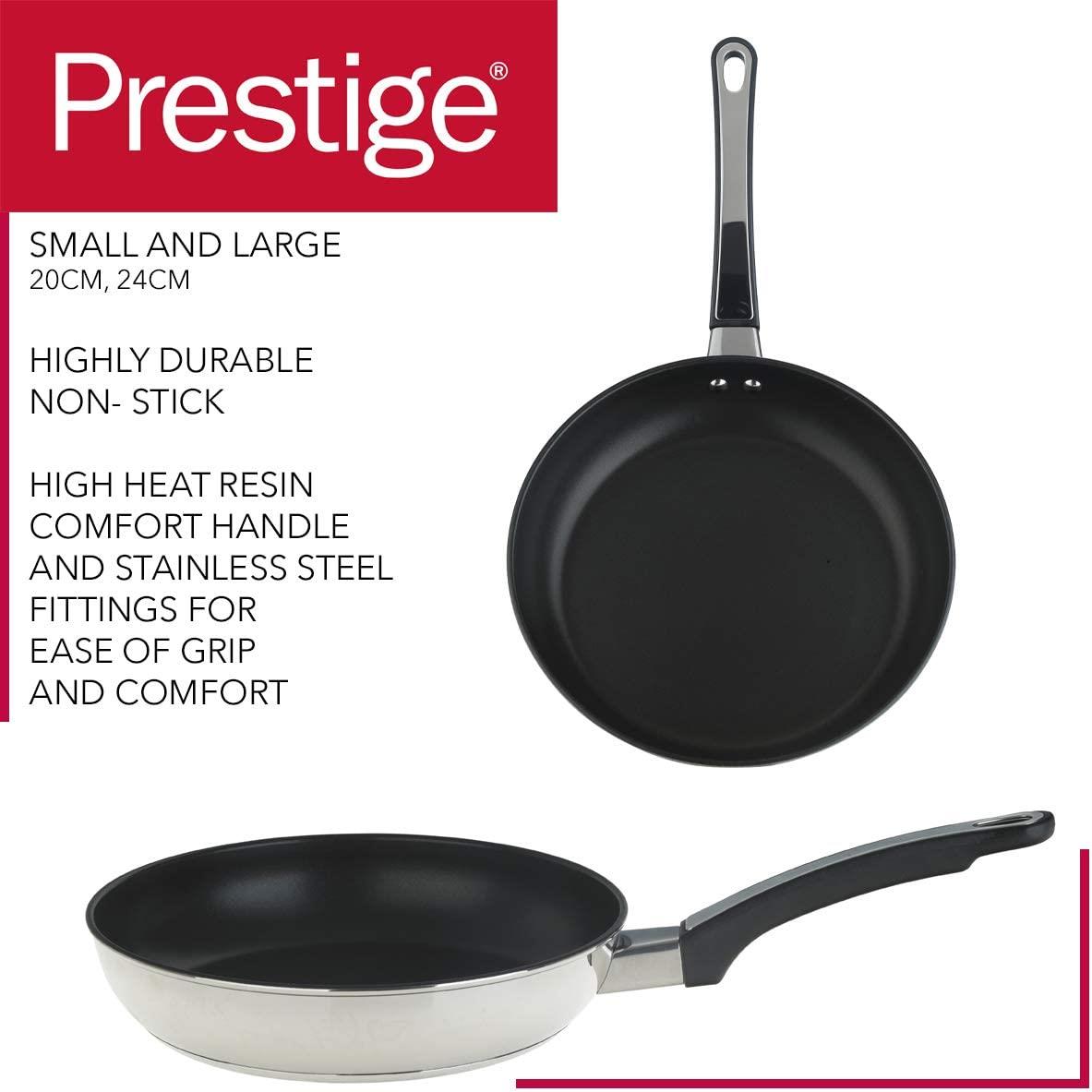Prestige Everyday Cookware Set Stainless Steel 5 Piece Non Stick - 70106