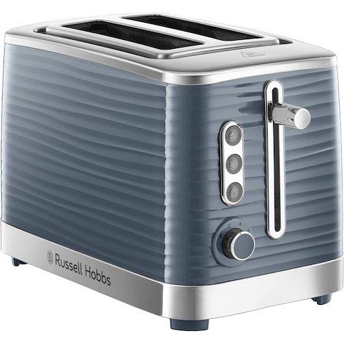 Russell Hobbs Inspire 2 Slice Toaster High Gloss Plastic Two Slice Toaster Grey - 24373