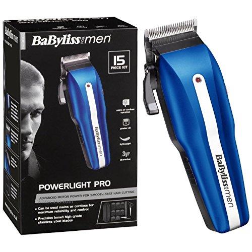 Babyliss Hair Clippers Pro Power Light Mains Cordless Hair Clipper Trimmer Kit - 7498CU