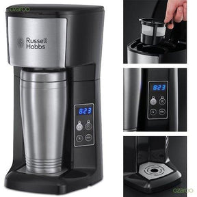 Russell Hobbs Brew and Go Coffee Machine With Timer & Travel Flask - 22630
