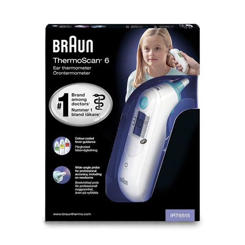 Braun IRT6515 ThermoScan 6 Digital Adults Baby & Kids Ear Infrared Thermometer