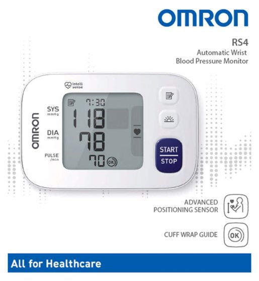 Omron RS4 Automatic Wrist Blood Pressure Monitor Position Sensor HEM-6181-E