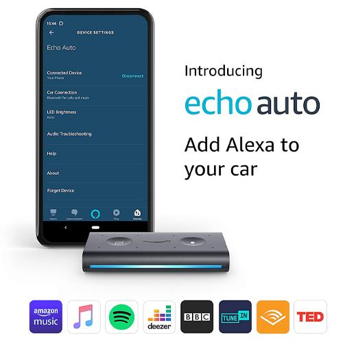 Amazon Echo Auto In Car Smart Speaker With Alexa - Black