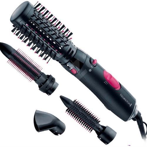 Remington Hot Air Brush Styler Hair Multi Attachment 1000w Ceramic Black - AS7051