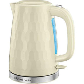 Russell Hobbs Kettle Honeycomb Cordless Electric Jug Kettle Fast Boil Cream - 26052