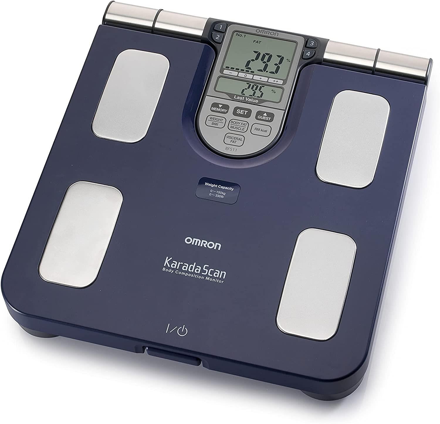 Omron Family Body Composition Digital BMI Muscle Bathroom Weighing Scales - BF511DB