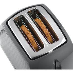 Russell Hobbs Honeycomb 2 Slice Toaster Extra Wide Slots High Lift Grey - 26063