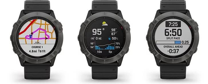 Garmin Fenix 6X Pro Solar Titanium Carbon Heart Rate Monitor GPS Watch