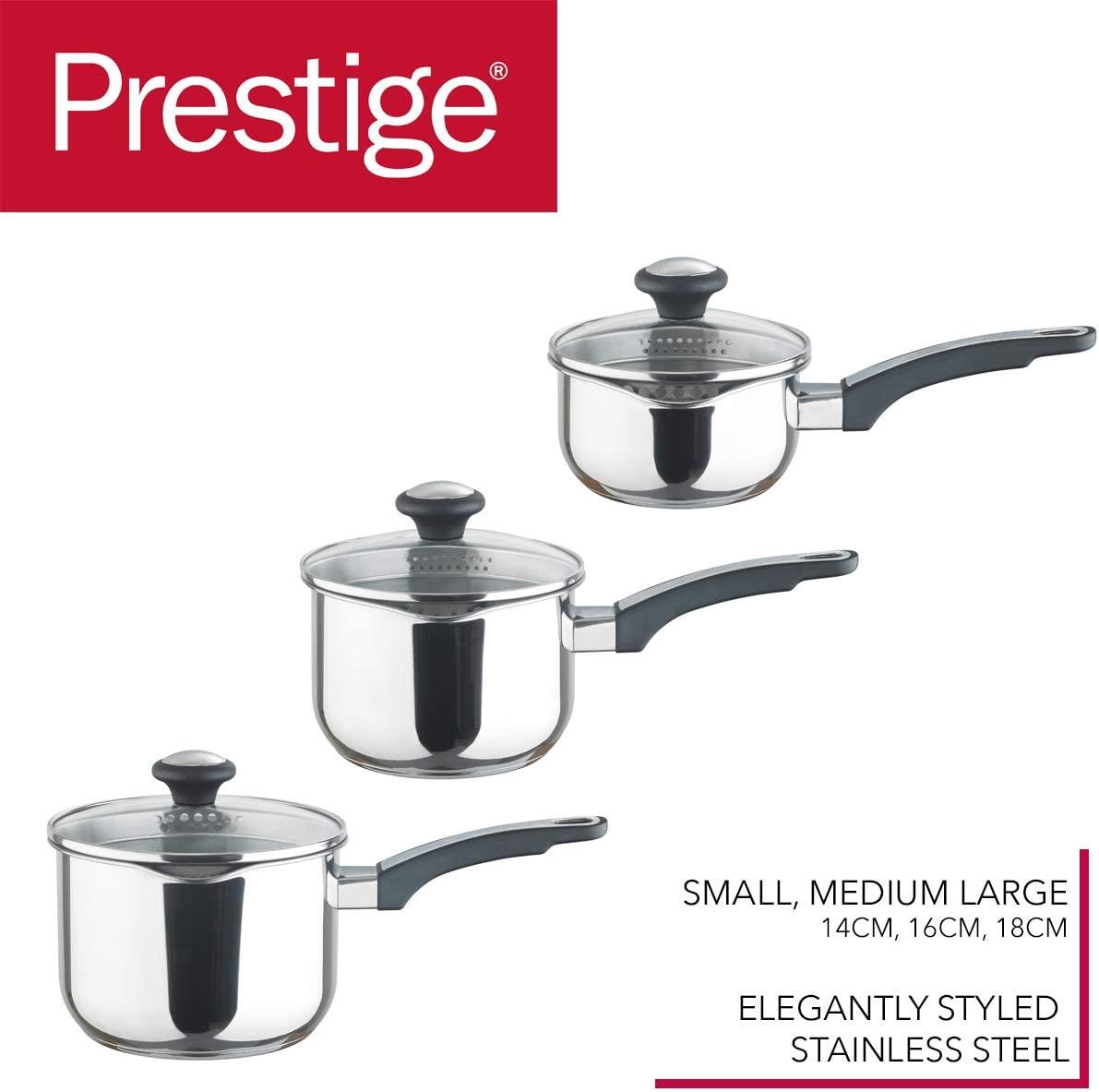 Prestige Everyday Cookware Set Stainless Steel 5 Piece Non Stick - 70106