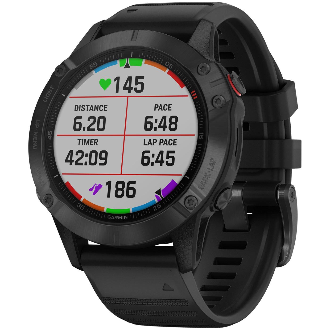Garmin Fenix 6 Pro Multisport Watch Heart Rate Monitor GPS Watch - Black