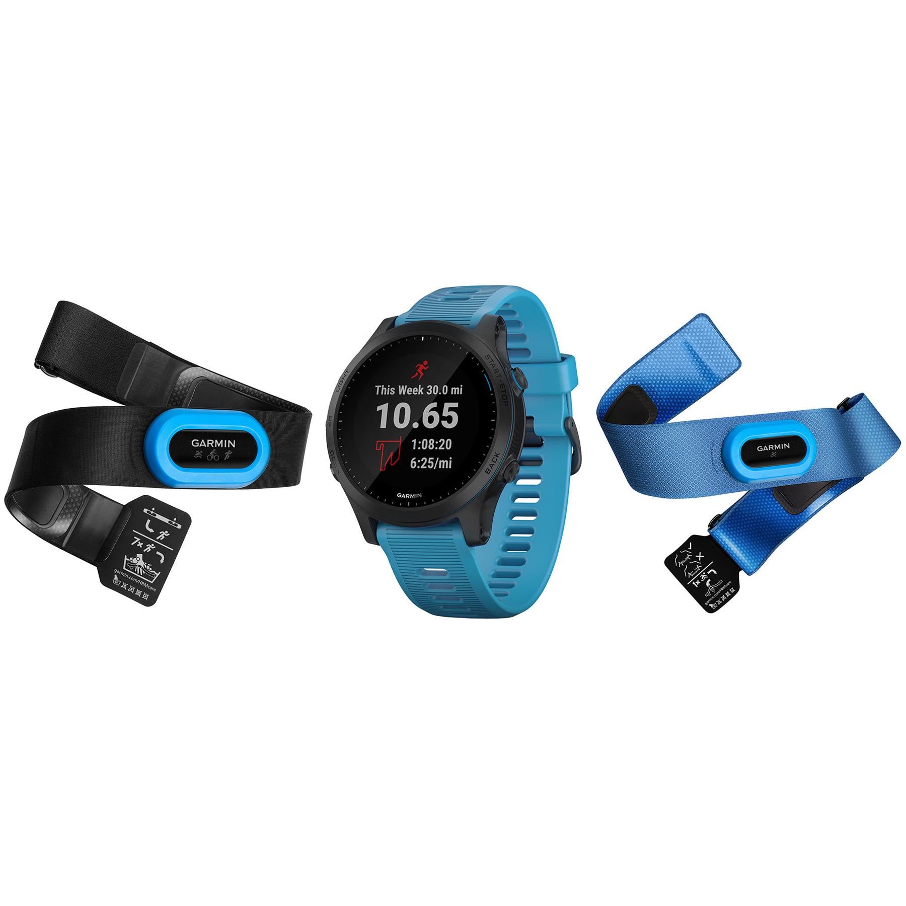 Garmin Forerunner 945 TRI Bundle HRM GPS Multisport Watch Blue - Newly Overhauled