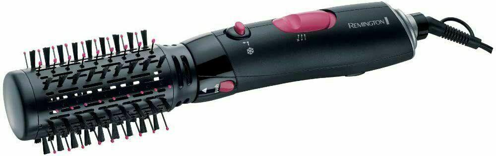 Remington Hot Air Brush Styler Hair Multi Attachment 1000w Ceramic Black - AS7051