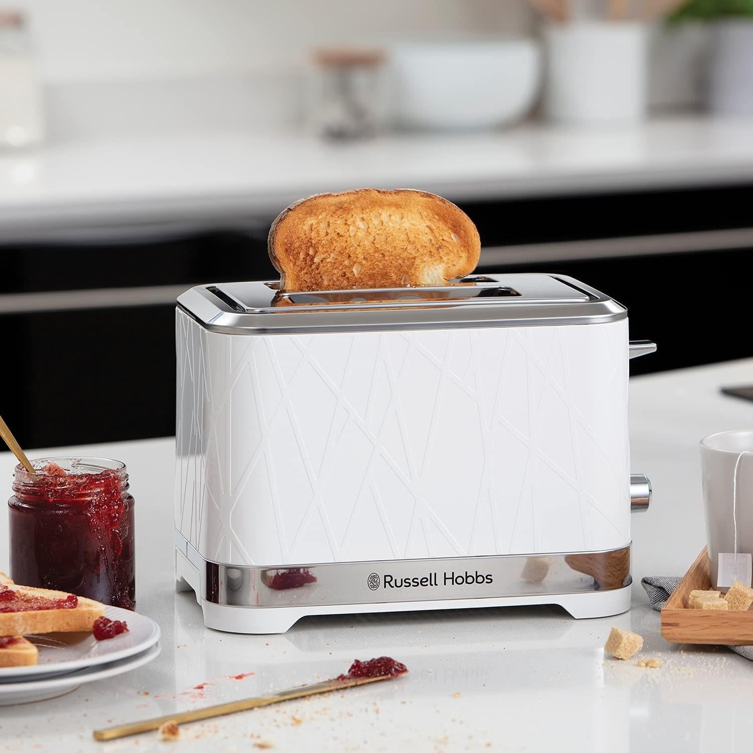 Russell Hobbs Structure 2 Slice Toaster Lift and Look Settings White - 28090