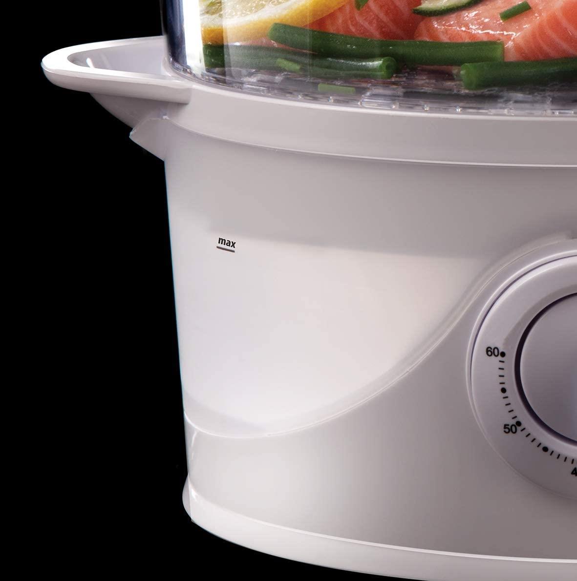 Russell Hobbs 3 Tier Food Steamer 800 W 9 Litre with Drip Tray - 21140