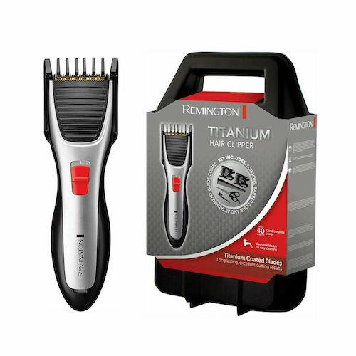 Remington Hair Clippers Titanium Cordless Clipper for Men Beard Stubble Trimmer - HC340