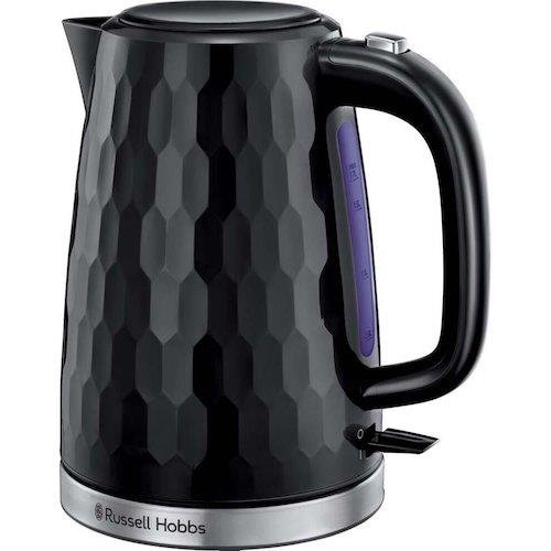 Russell Hobbs Kettle Honeycomb Cordless Electric Jug Kettle Fast Boil Black - 26051