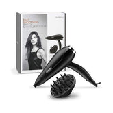 Babyliss Turbo Smooth 2200W Hair Dryer Ionic Frizz Free Curls Nozzle - 5572U