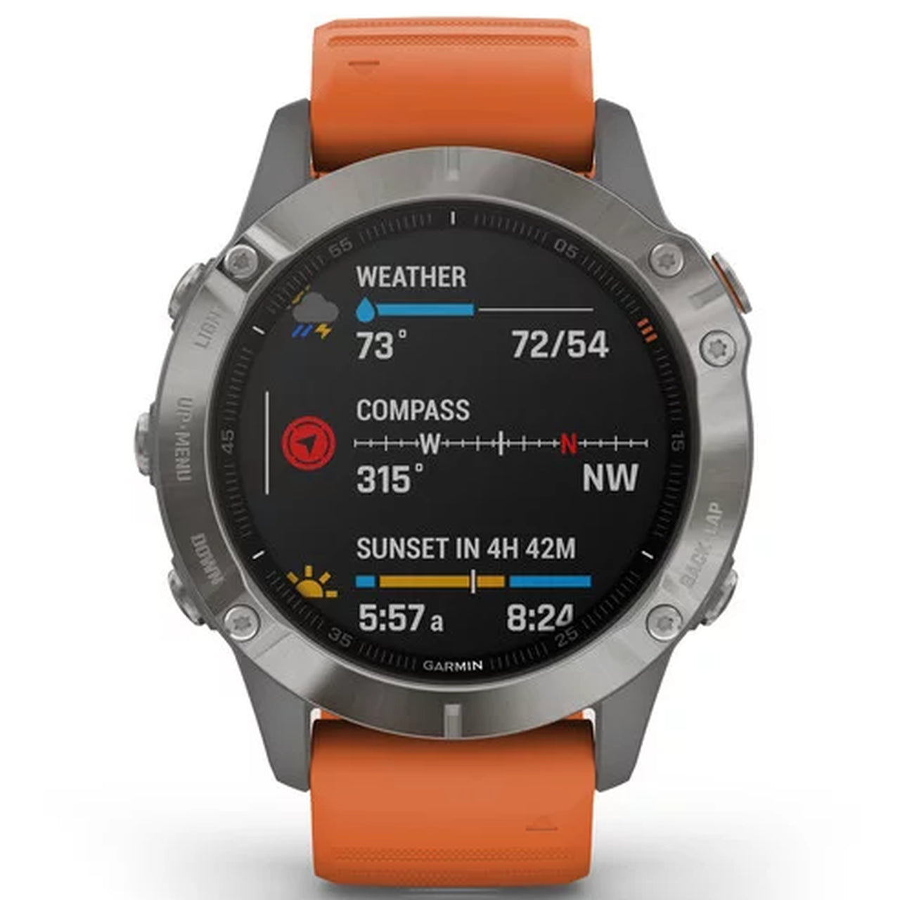 Garmin Fenix 6 Pro Solar Titanium Sapphire Music WiFi GPS Watch Newly Overhauled