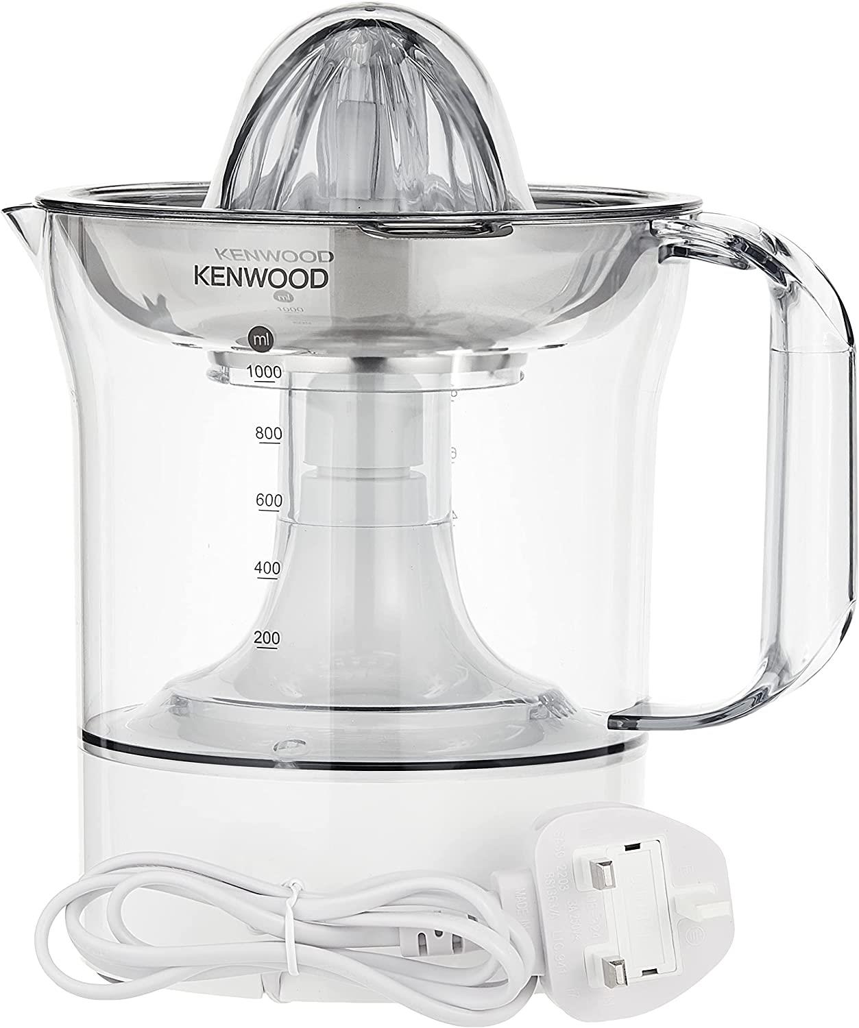 Kenwood JE290 Citrus Fruit Juicer Juice Press Juice Extractor 1Litre 40W - White